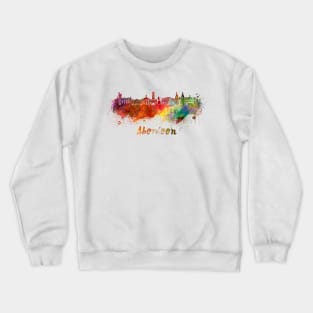 Aberdeen skyline in watercolor Crewneck Sweatshirt